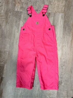 Carhartt Kids Hot Pink Adjustable Strap Overalls